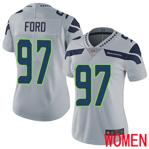 Seattle Seahawks Limited Grey Women Poona Ford Alternate Jersey NFL Football #97 Vapor Untouchable->seattle seahawks->NFL Jersey